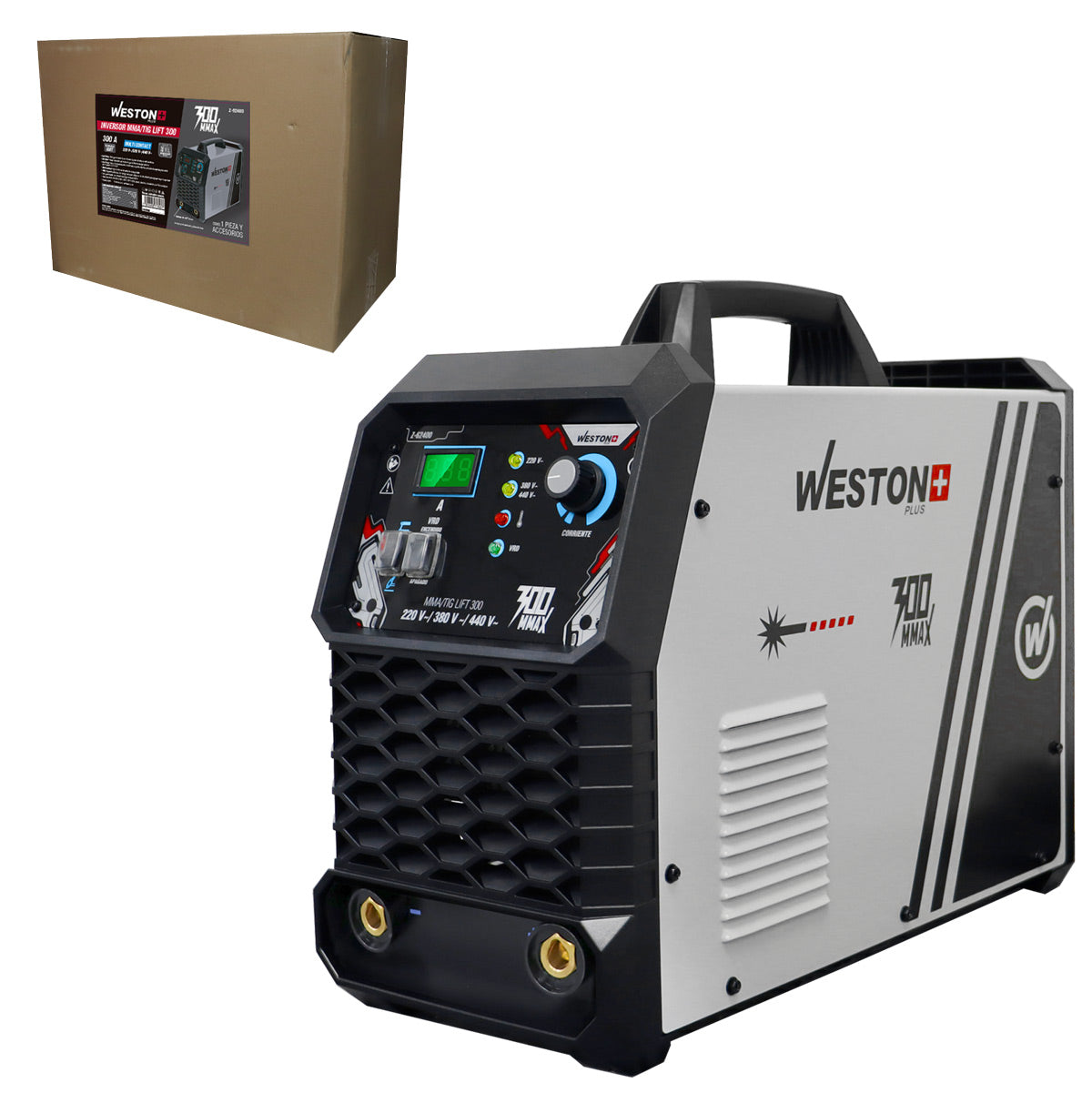 INVERSOR MMA/TIG 300A 220/440V (1 PH/3 PH) 300 MMAX