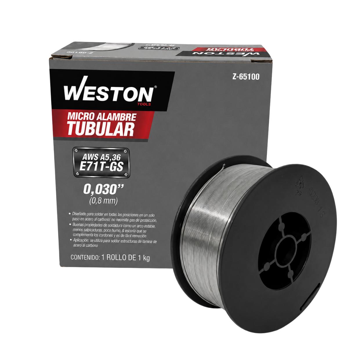 MICRO ALAMBRE TUBULAR 1KG 0.8mm WESTON