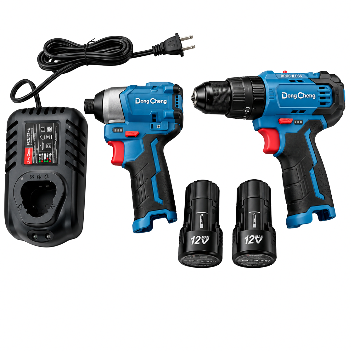 KIT TALADRO + ATORNILLADOR INALAMBRICO SIN CARBONES 12V MAX/2.0Ahx2 (DCPL04-8 + DCJZ23-10i) DCKIT25EK
