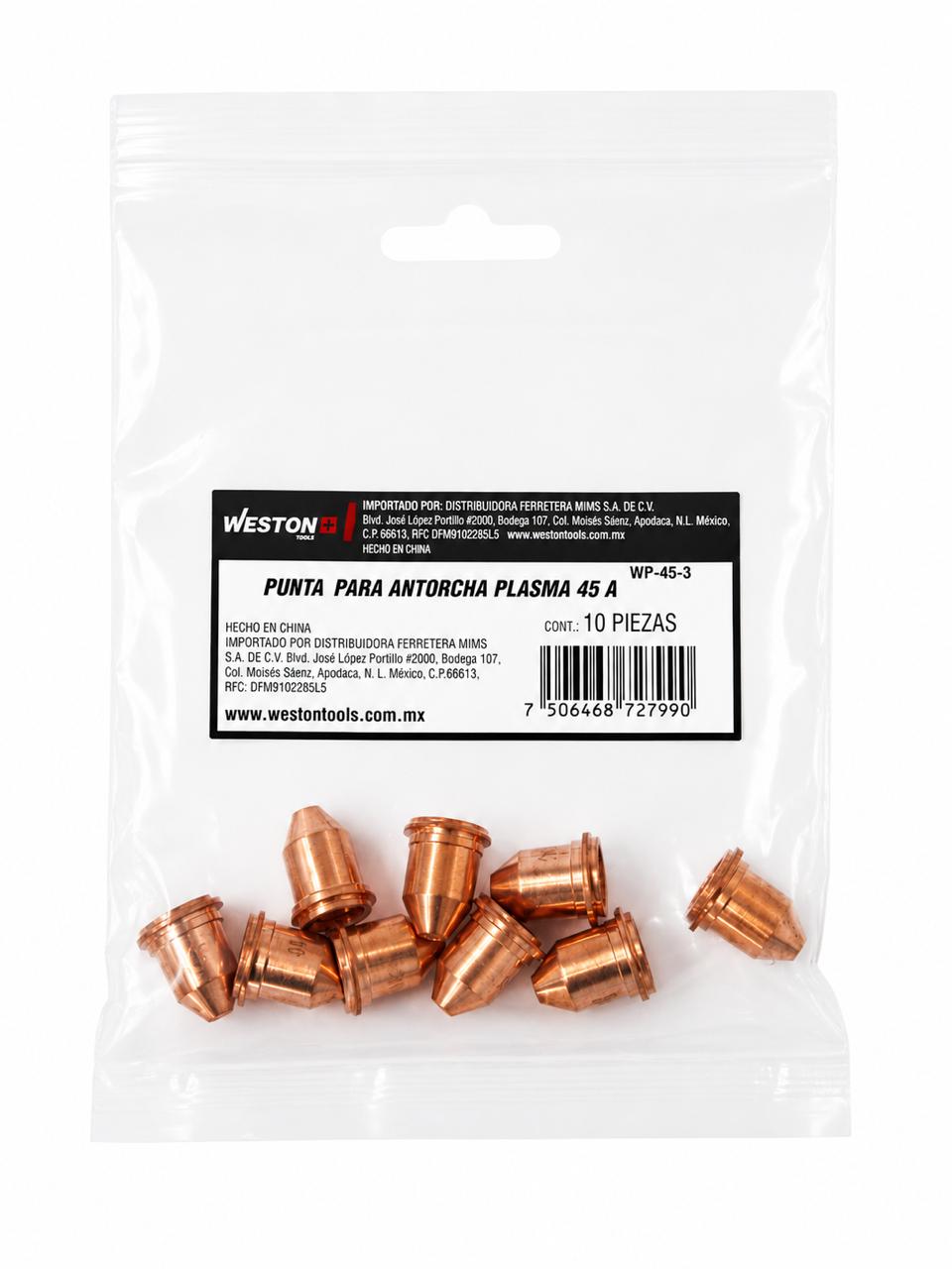 PUNTA PARA ANTORCHA PLASMA 45 A 1 PZ WESTON