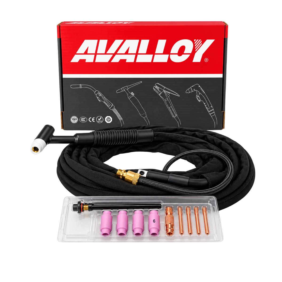 ANTORCHA TIG 1 VIA SERIE 26 FLEXIBLE CON VALVULA 200 AMP